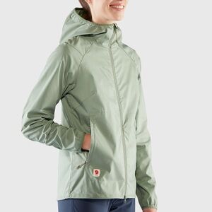 FJALLRAVEN WOMEN’S HIGH COAST SHADE JACKET WITH HOOD  SAGE GREEN  SZ L NWT